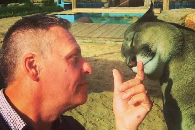 Steve Nichols with Nigel, now getting back to his former self.