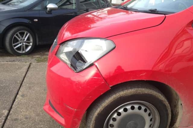 The incident happened in St Mary's Lane, Louth, on Saturday March 10.