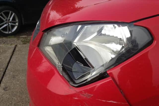 The incident happened in St Mary's Lane, Louth, on Saturday March 10.