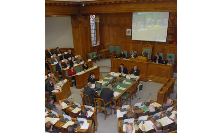 Debate in the chamber at Lincolnshire County Council. Photo supplied. EMN-180315-175537001