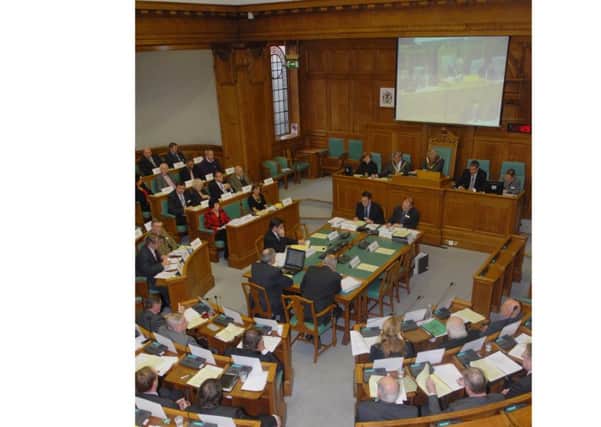 Debate in the chamber at Lincolnshire County Council. Photo supplied. EMN-180315-175537001
