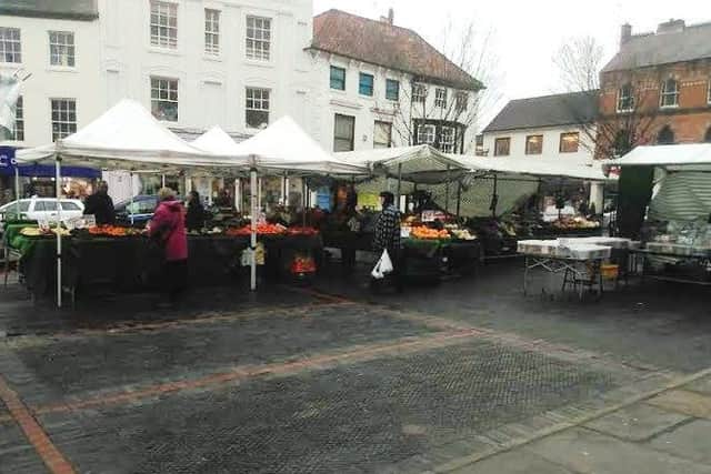 Louth's Market Place last Friday lunchtime.