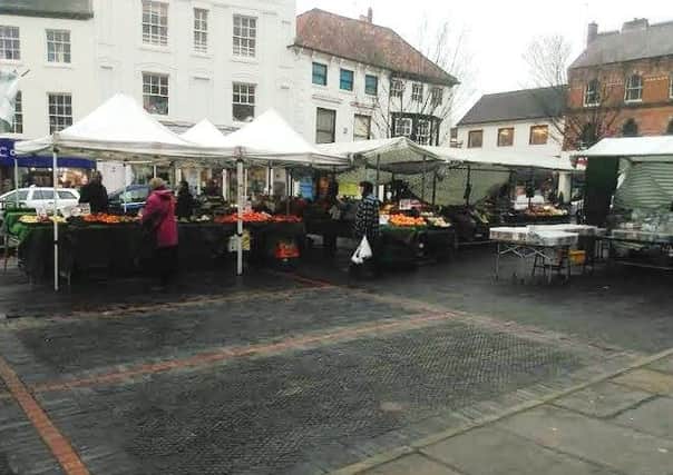 Louth's Market Place last Friday lunchtime.