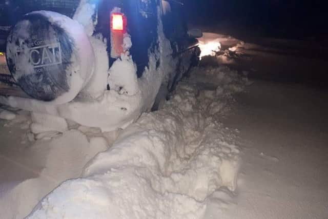 Deep snow on Lincolnshire's Roads is just one reason the Lincoln 10K is off today. Photo: @LincolnshireCAT