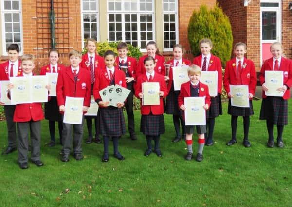 Prize-winning pupils at St Hugh's School. Picture: Supplied. EMN-180320-153848001
