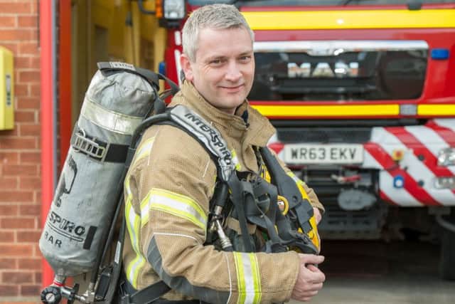 Spilsby firefighter Bob Green is to take on the Boston Marathon in full kit. Photo by John Aron.