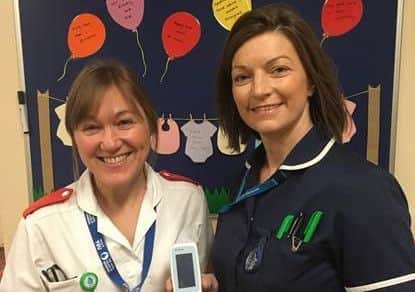 From left health care support worker Phillipa Brown and acting community midwife coordinator, Olivia Maxwell. EMN-180322-154138001