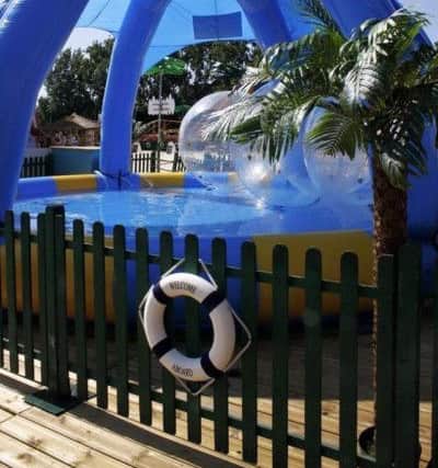 A Zorb Ball lake will join the Skegness 'Eye' on North Parade, Skegness. ANL-180324-082254001