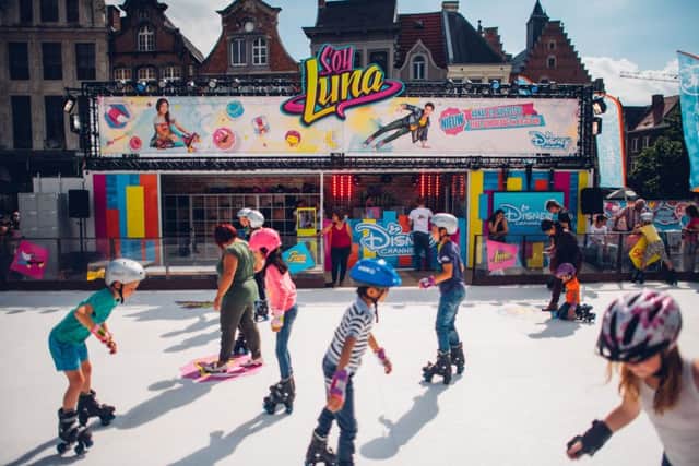A roller skating rink is one of the attractions to join the Skegness 'Eye' on North Parade. ANL-180324-081839001