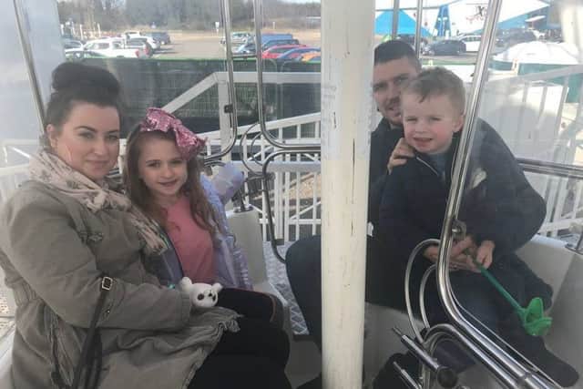 The Darwood family from Grimsby on the new Skegness Eye. ANL-180326-132538001