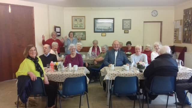 Friday luncheon club at Chapel St Leonards village hall, celebrating the Â£10,000 National Lottery award. ANL-180327-150637001