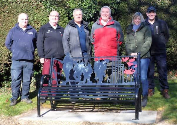Pictured (from left) Paul Mitchell (caretaker), Coun Graham Conway, Coun Colin Fryer, Coun Paul Dean (chairman of parish council), Coun  Sarah Tonge (chairman of the Environmental Committee), and Chris Morley (caretaker).
