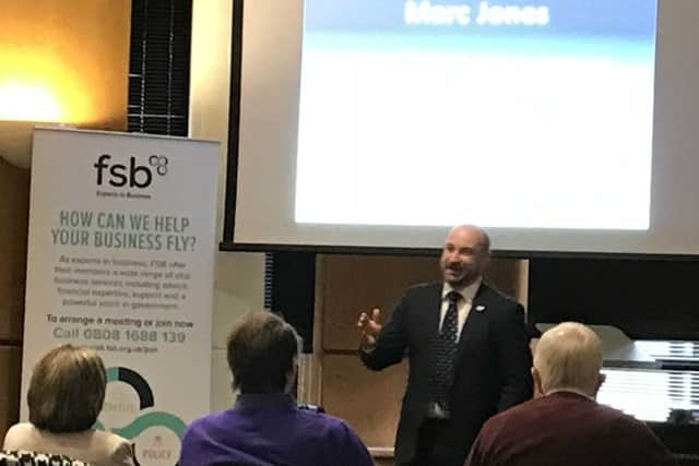 Police and Crime Commissioner Marc Jones at the cyber safety conference.