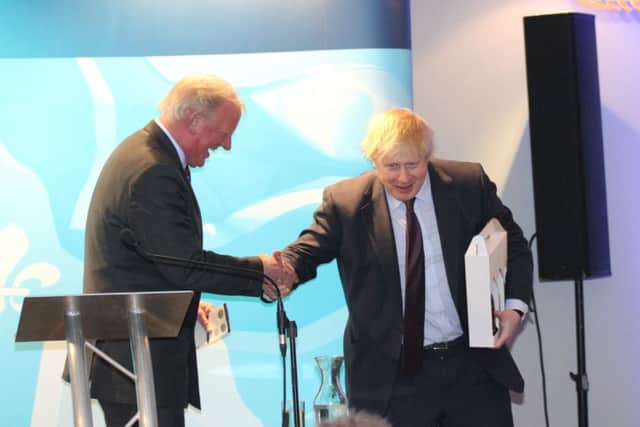 MP Sir Edward Leigh welcomes Boris Johnson to the county EMN-180330-115943001