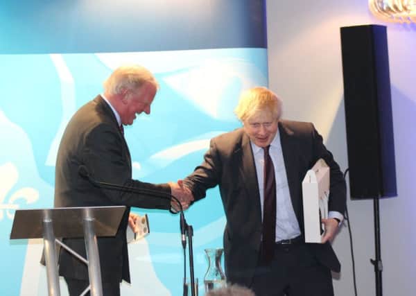 MP Sir Edward Leigh welcomes Boris Johnson to the county EMN-180330-115943001