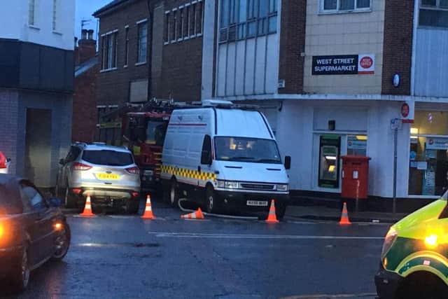 Photos from the scene on West Street. Supplied by On Time Transport. EMN-180330-094005001