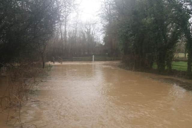 Heavy rainfall has caused Goulceby to flood today, (Monday).