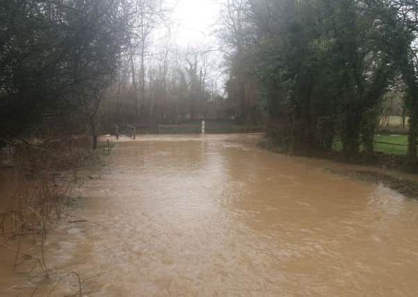 Heavy rainfall has caused Goulceby to flood today, (Monday).