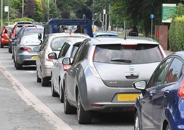 Traffic in Boston. Sleaford Road.