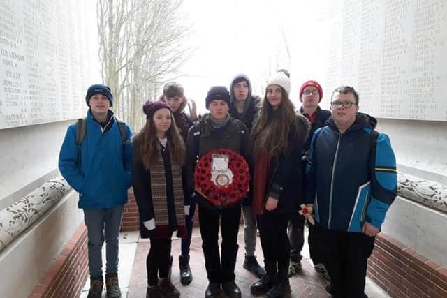 Army Cadets from Caistor and Market Rasen laid wreaths at the Thiepval Memorial to honour local men lost in the First World War EMN-180304-115719001