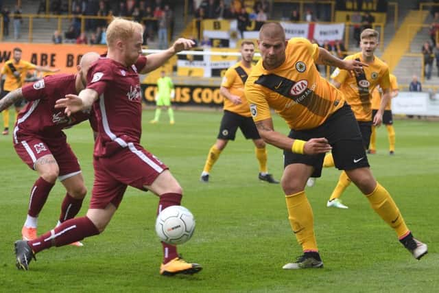 Gregg Smith in action against Darlington earlier this season.