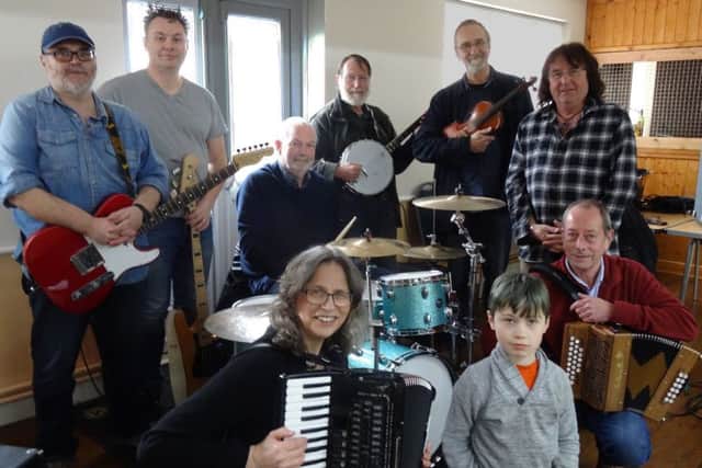 'Stan Drews Roof Raisers' - including nine-year old drummer Samuel. Image supplied.