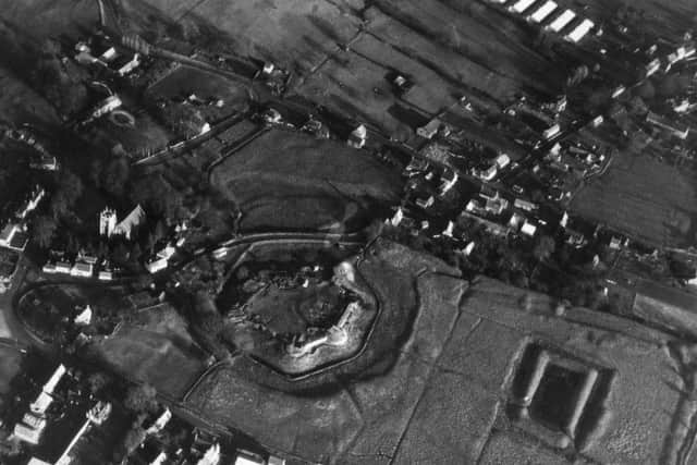 An aerial view of the Bolingbroke Castle site. Images courtesy of Heritage Lincolnshire.