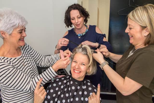 Jane pictured before losing her locks. Picture: John Aron.