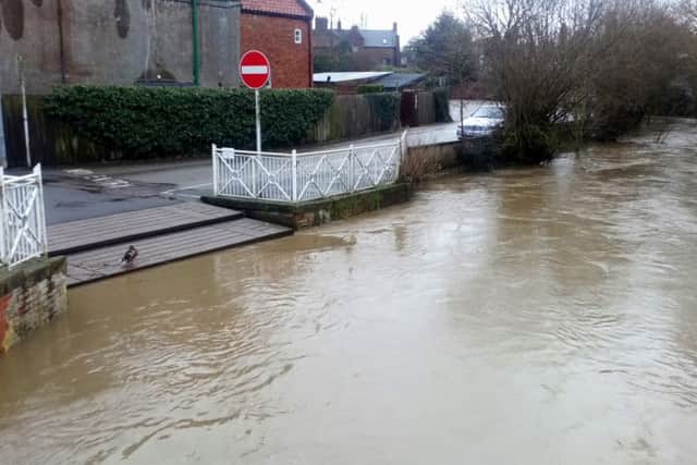 A close thing: Content Editor John Fieldhouse took this photo of the River Bain at 5pm on Easter Monday