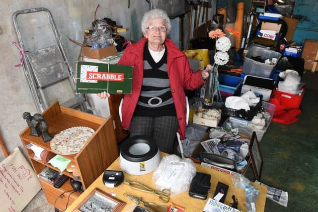 Dedicated fundraiser Ruby Salmon of Woodhall Spa, holding a garage sale. EMN-180504-123251001