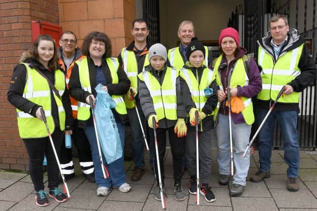 Big Boston Clean Up 2018. L-R Kathryn Thornalley, Richard Mitcham, Nicky Miles, John Secker, James Blackman 12, Michael Brookes, Harry Blackman 12, Debbie Blackman, Phil Perry. EMN-180904-131240001
