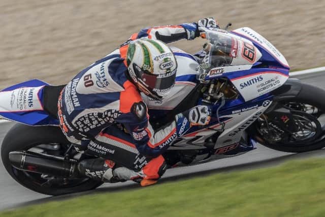 The wet conditions ultimately proved Peter Hickman's undoing at Donington EMN-180904-142255002