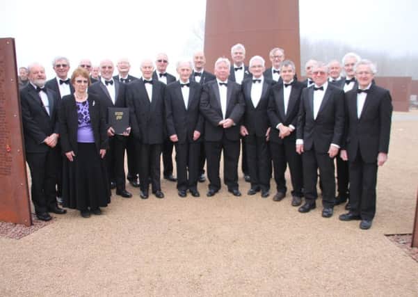 Caistor Male Voice Choir pictured at the International Bomber Command Centre on Canwick Hill in Lincoln EMN-180413-165549001