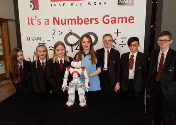 Year Seven and Eight pupils during the STEM Schools Roadshow visit by BAE Systems.
