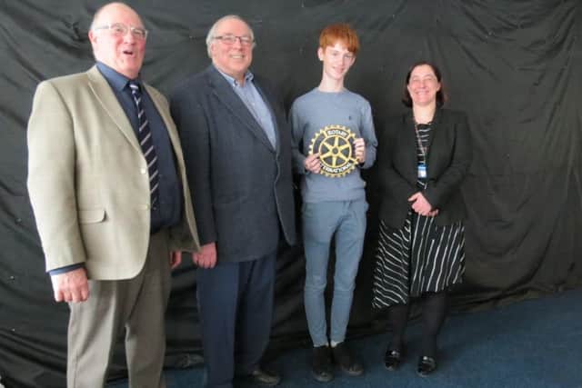 Rotary president Tony Maund, Rtn Tony Neale, Lewis Brack and Kerry Rivett EMN-180415-224742001