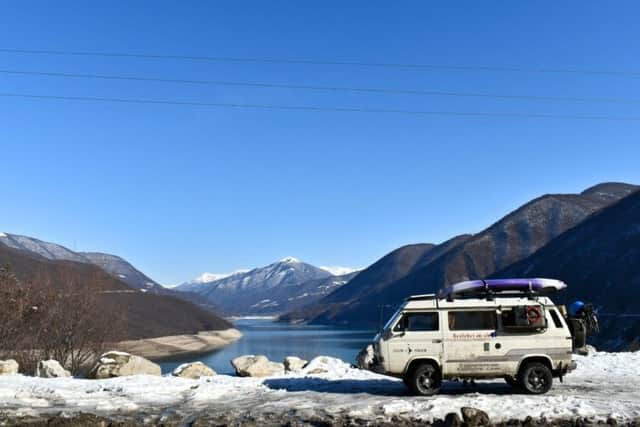 The beautiful, but icy, landscape of Georgia.