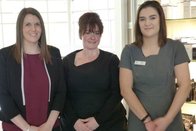 General manager Gemma Leafe, Spa manager Lyndsey Willis, and Katie Rowles.