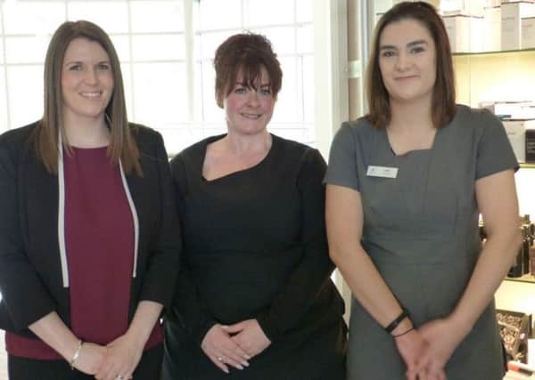 General manager Gemma Leafe,  Spa manager Lyndsey Willis, and Katie Rowles.
