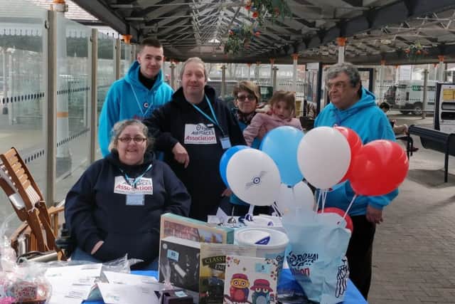 Volunteers from the Skegness branch of RAFA collecting at the railway station. ANL-180414-182754001