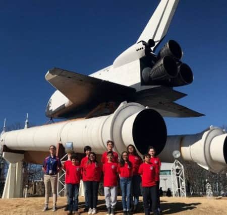 Erwin Polewacz (back row, second from left) is pictured with the International Team of Cadets at NASA Space Camp. EMN-180420-164017001