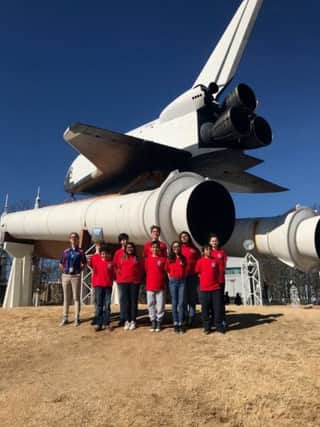 Erwin Polewacz (back row, second from left) is pictured with the International Team of Cadets at NASA Space Camp. EMN-180420-164017001