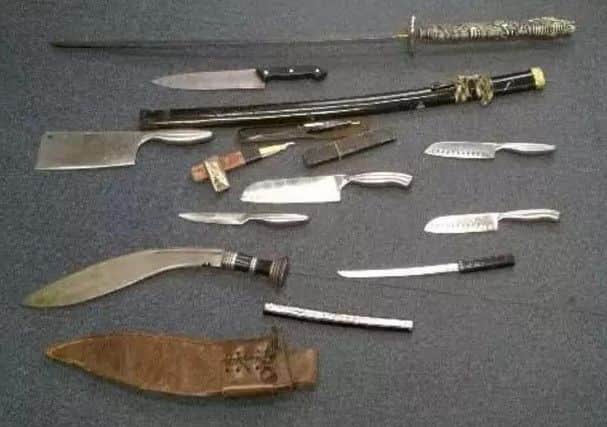 Knives seized by the police in the last year