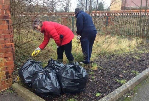 Sleaford Litter Be Free campaign's Mel Stanley in action. EMN-180417-124435001
