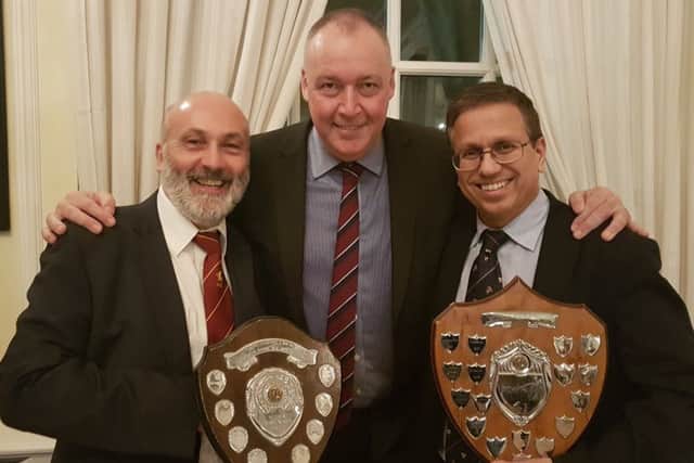 Ahmed and Leeming with Fraser.