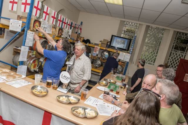 The Rotary Club of Sleaford Kesteven hold their St GeirgeÂ¬"s Beer Festival at St DenyÂ¬"s Church Room, Sleaford Picture: Sarah Washbournwww.yellowbellyphotos.com NNN-180421-214634002