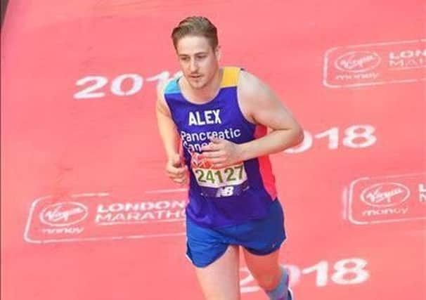 Alex Tilley pictured at the London Marathon. Image supplied.