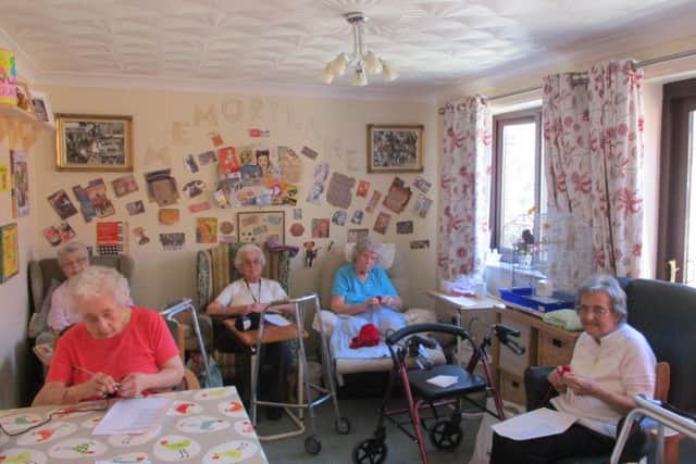 Poppy-making at Greenacres Care Home, Heckington.