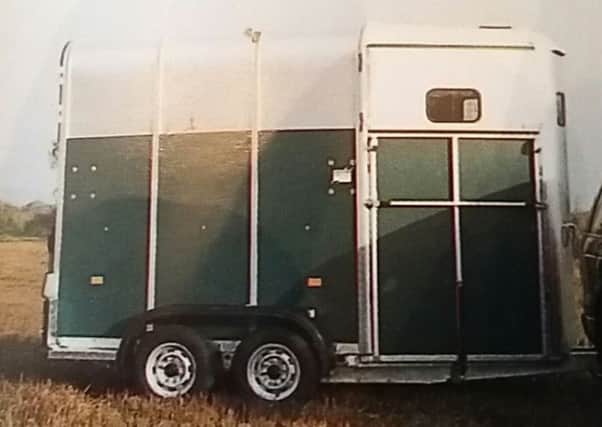 A blue Ifor Williams horse box similar to this one has been reported stolen from South Kyme. EMN-180418-084535001