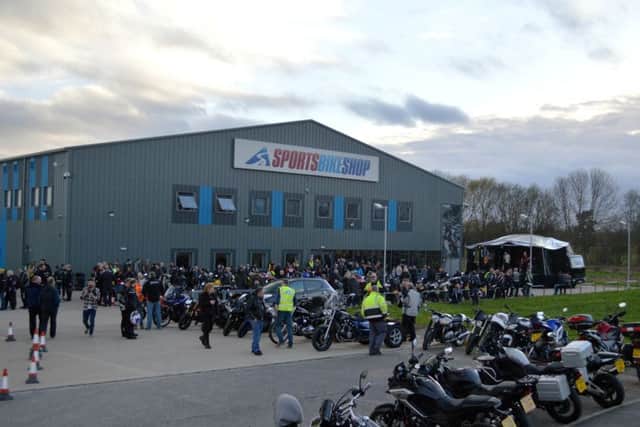 Crowds of bikers at the first SBS Bike Night in Kirton. Photo by Will Brodie.