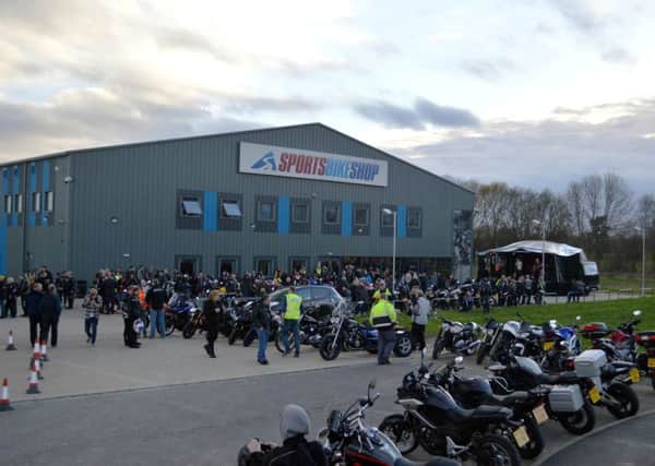 Crowds of bikers at the first SBS Bike Night in Kirton. Photo by Will Brodie.